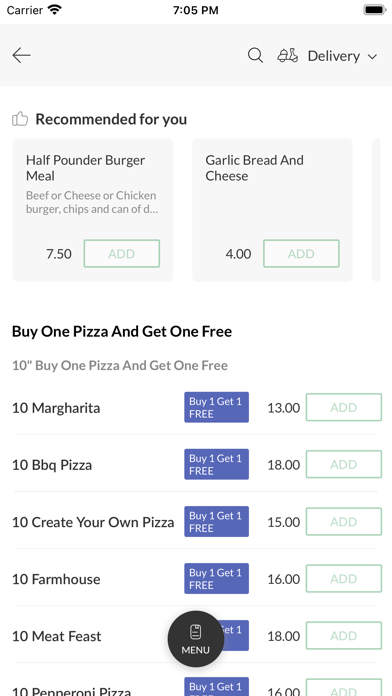 Manalos Pizza Grill House. Screenshot