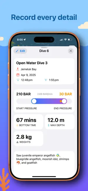 Narwhal: Scuba Dive Log screenshot 3