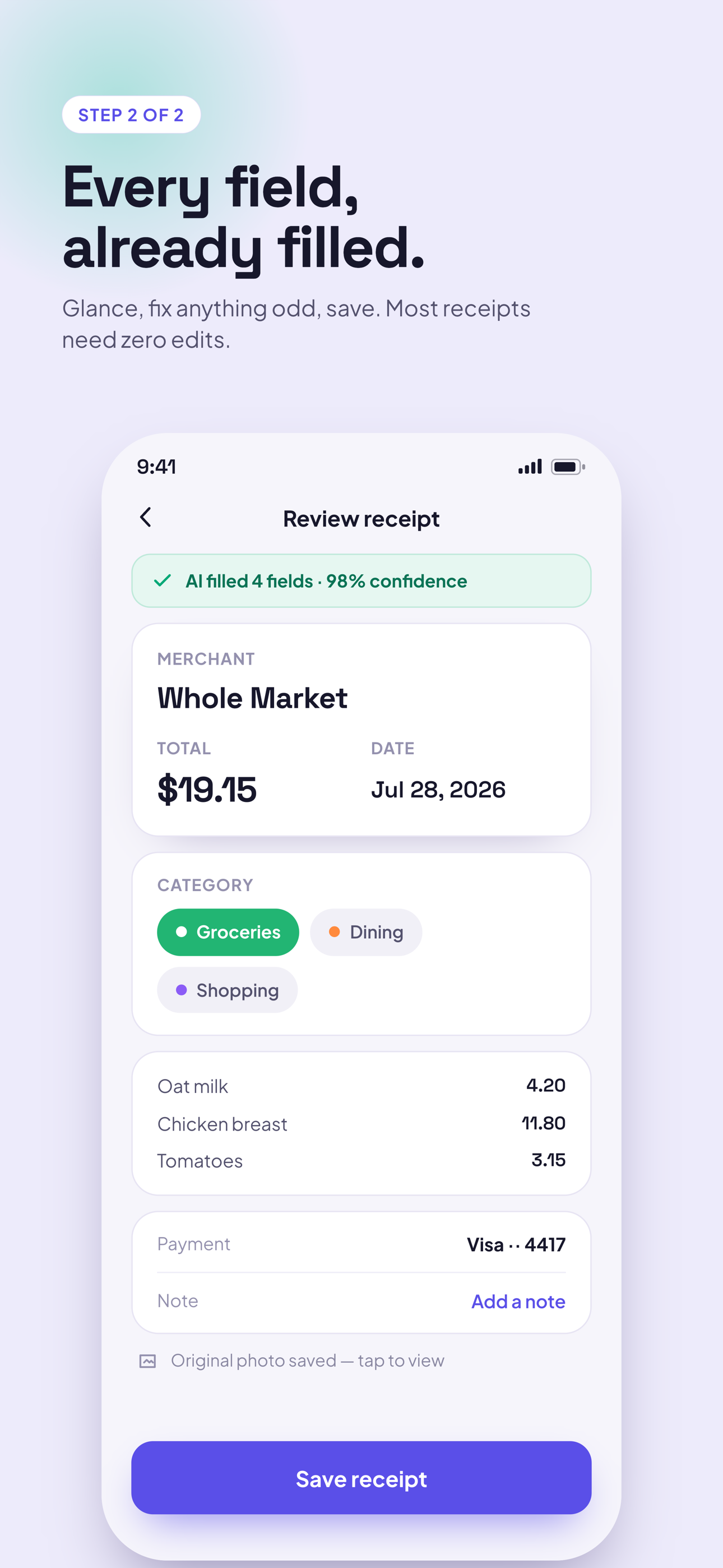 ScanLedger: Receipt Scanner screenshot 2