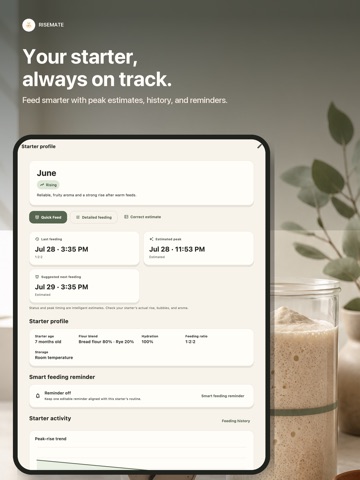 RiseMate: Sourdough Tracker iPad screenshot