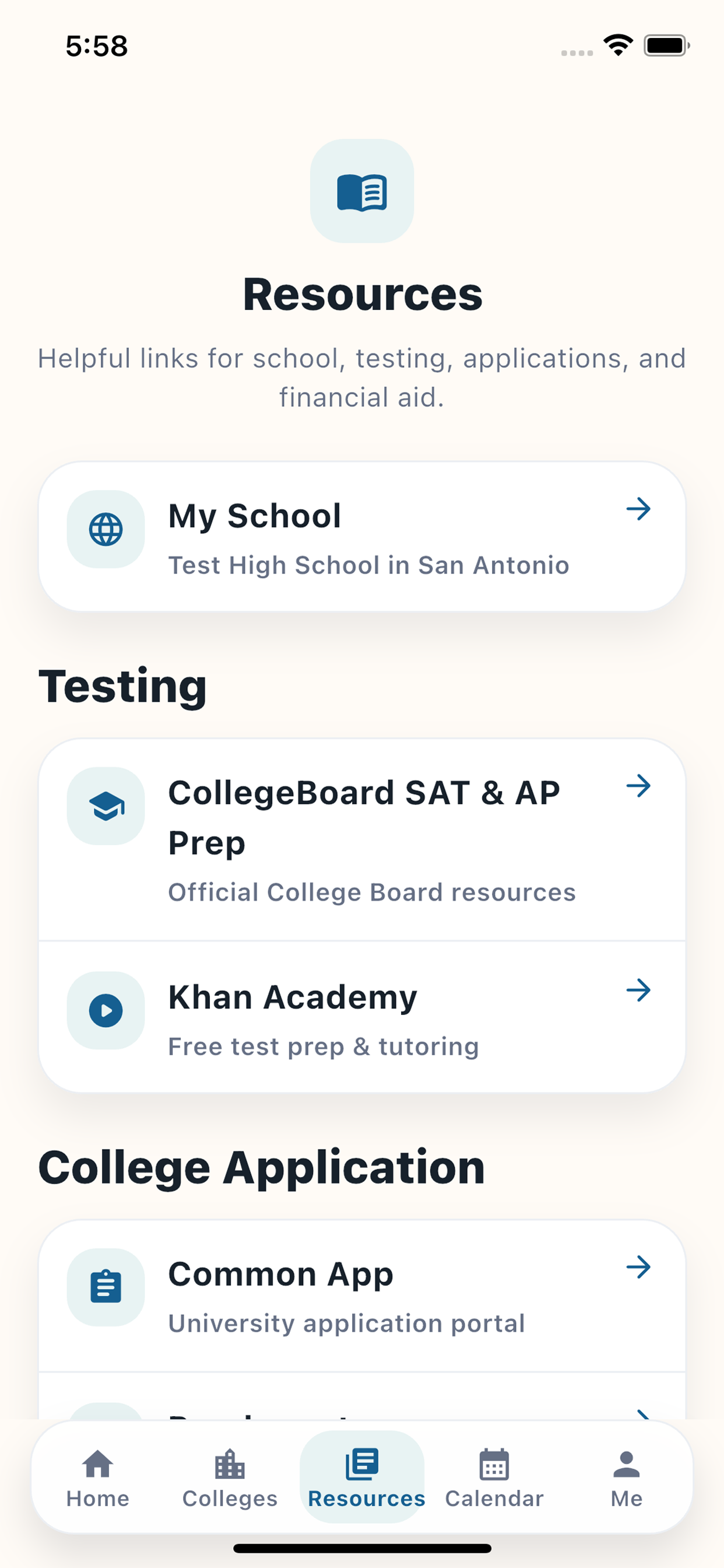 CollegeBound App screenshot 4