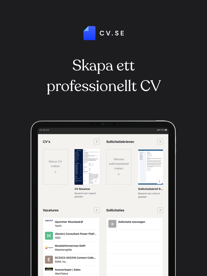 CV.se Online CV maker