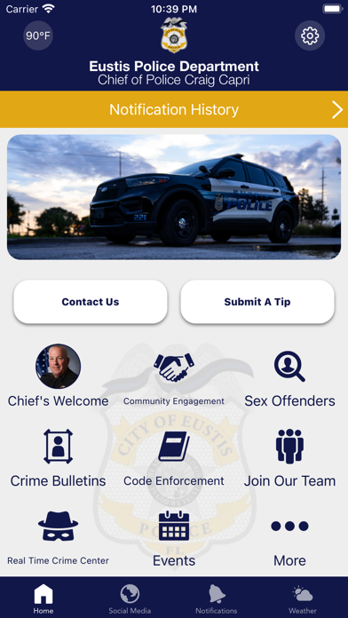 Eustis Police Department FL Screenshot