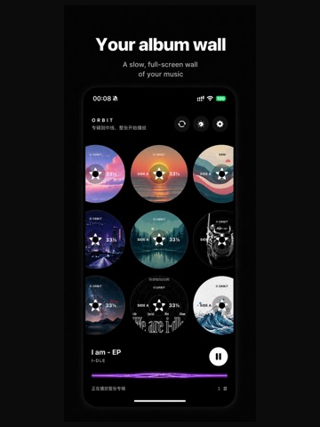 Vinyl Music Player · Orbit iPad screenshot