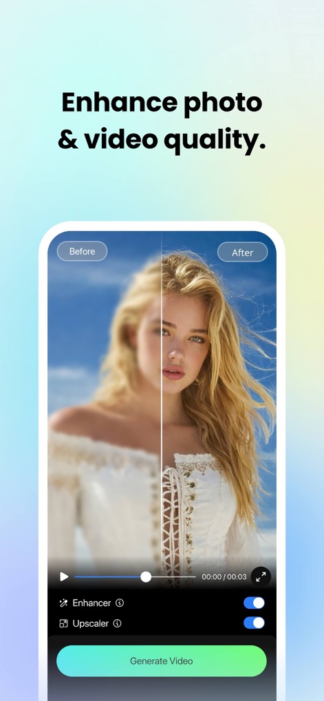 Fotor - AI Photo Editor - Quality Enhancement Control