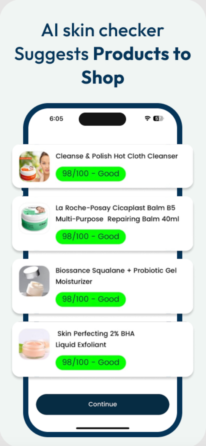 AI skin care scanner