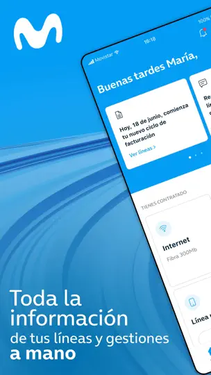 Captura de pantalla de Mi Movistar en iPhone 1