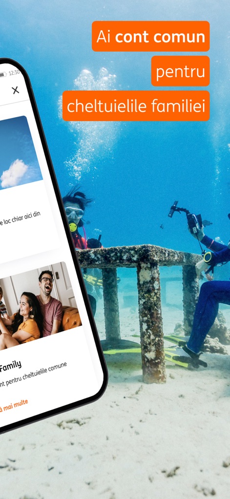 ING HomeBank - Les utilisateurs peuvent facilement gérer les dépenses du ménage grâce à un compte commun dédié, affiché clairement comme option lors de la sélection du compte.