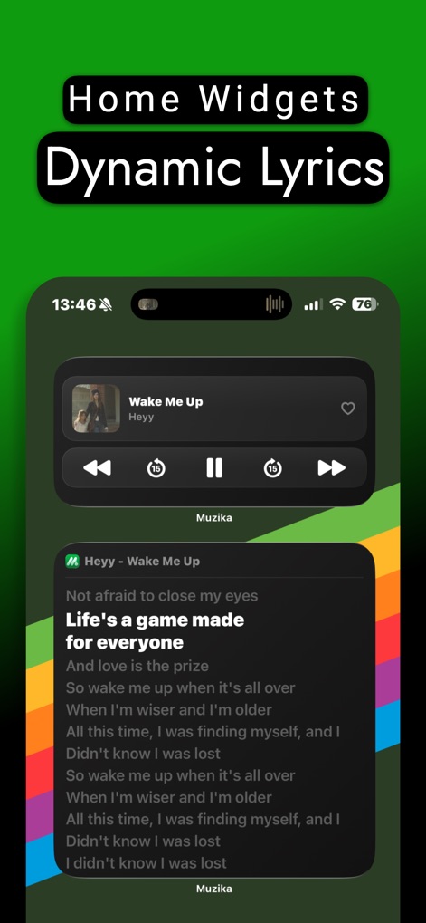 Offline Music Player - Muzika - Users can enjoy seamless music control with the Home Screen widget and follow along with dynamic lyrics.