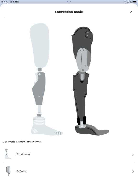 connectgo.pro by ottobock. iPad screenshot 5 - Medical app