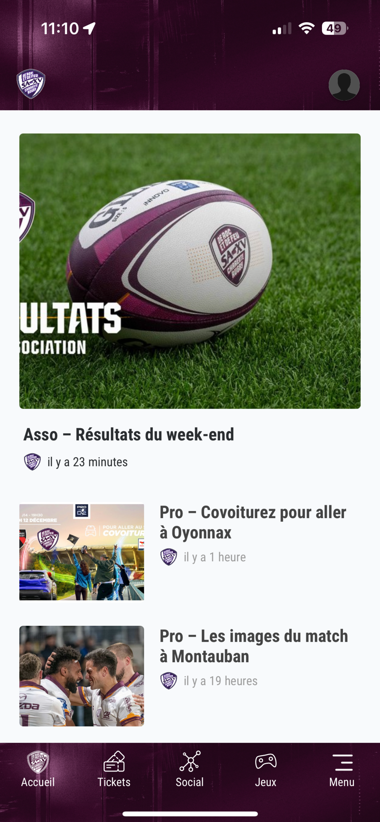 SA XV Charente Rugby screenshot 5