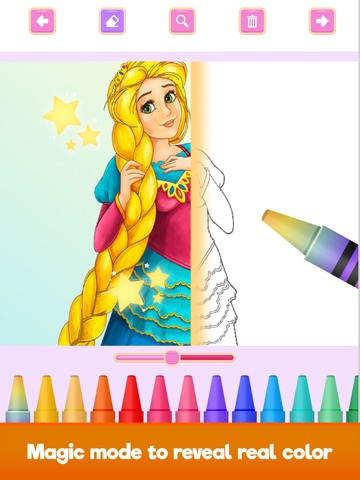 Magic Princess Coloring Book . iPad screenshot