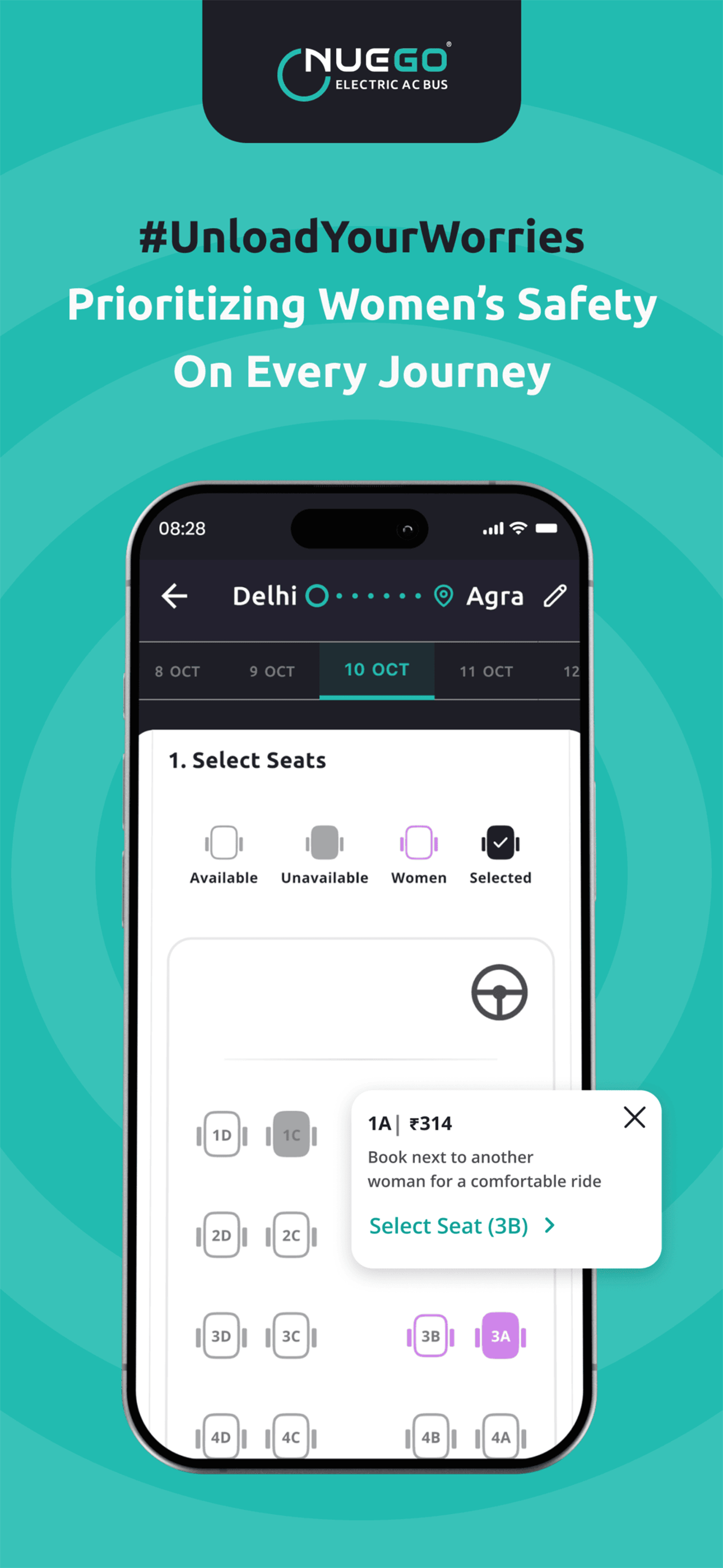 NueGo Bus Ticket Booking App screenshot 4