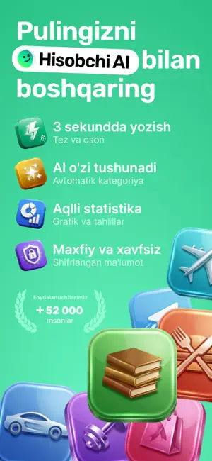 Hisobchi AI - Kirim va Chiqim screenshot 1