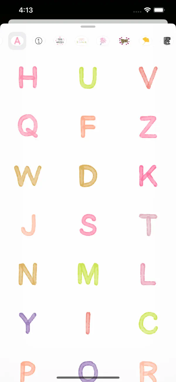 Screenshot #3 pour Watercolor Alphabet Sticker