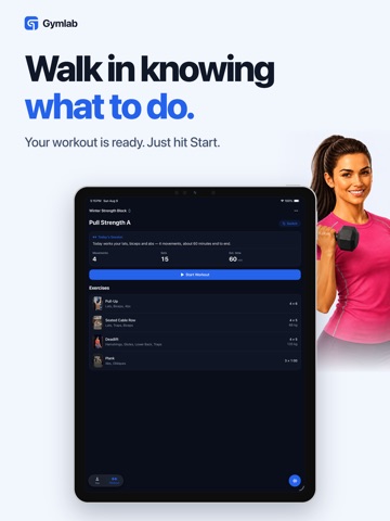 Gymlab: Workouts & Strain iPad screenshot