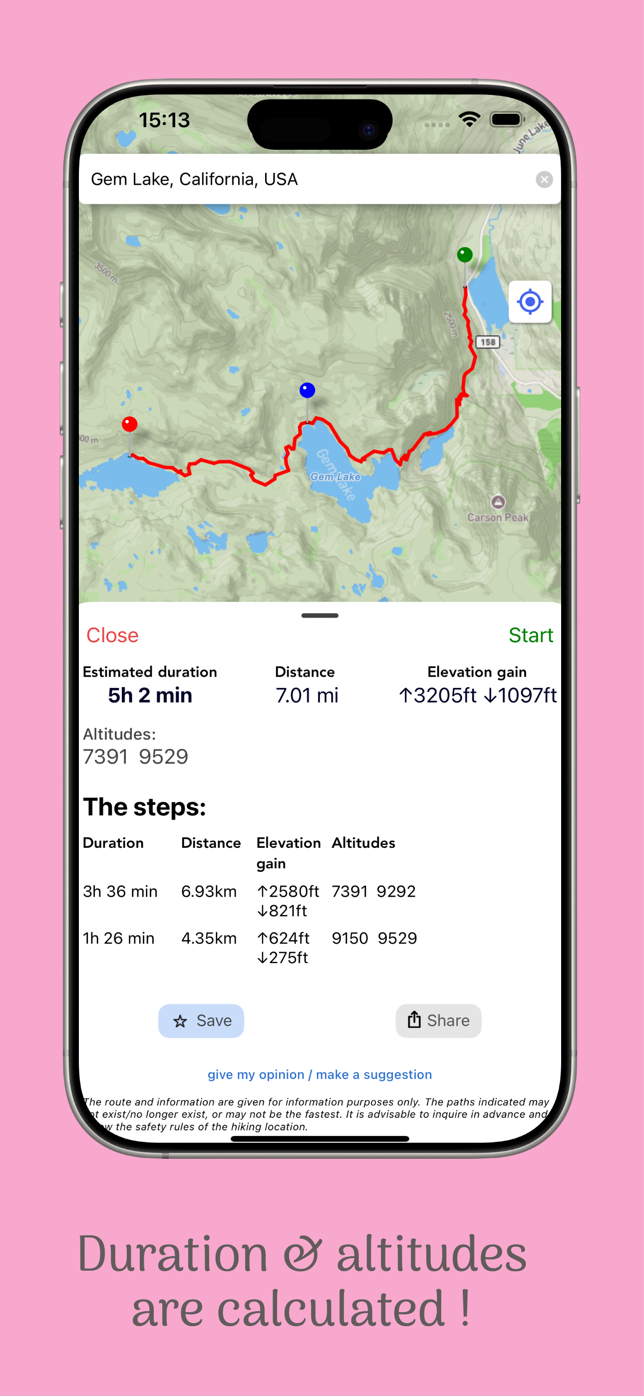 Trail maps with GPS screenshot 2