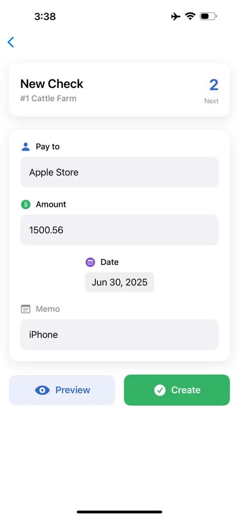 Check Write Generator - Business App | MWM