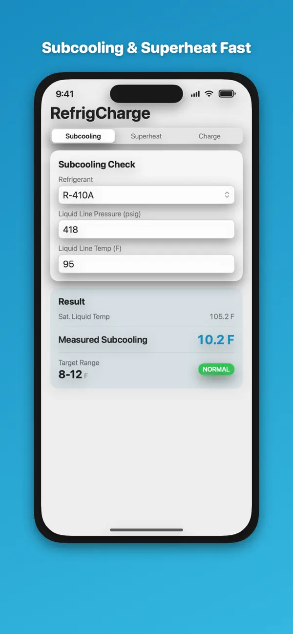 Screenshot #1 pour RefrigCharge