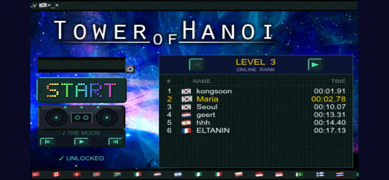 Screenshot #1 pour Tour de Hanoï - Speedrun