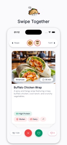 MatchMeal: Swipe Recipes Screenshot 2 of 7