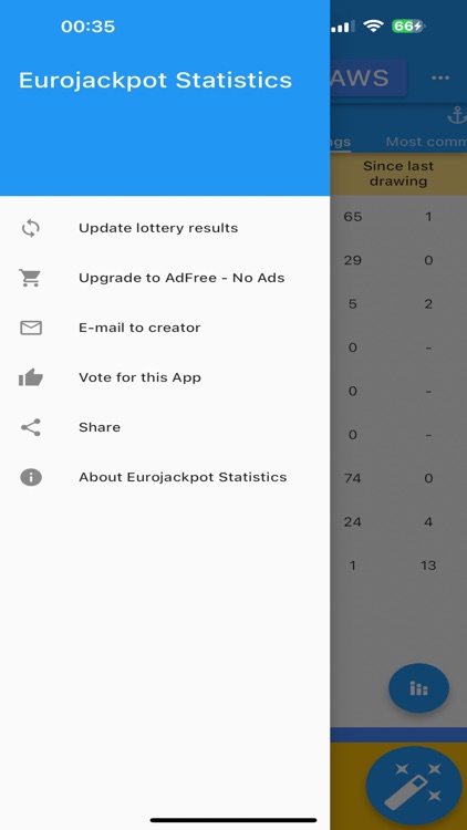 Eurojackpot results statistics screenshot-5