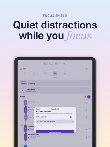 DaybreakIn: Intentions Journal iPad screenshot