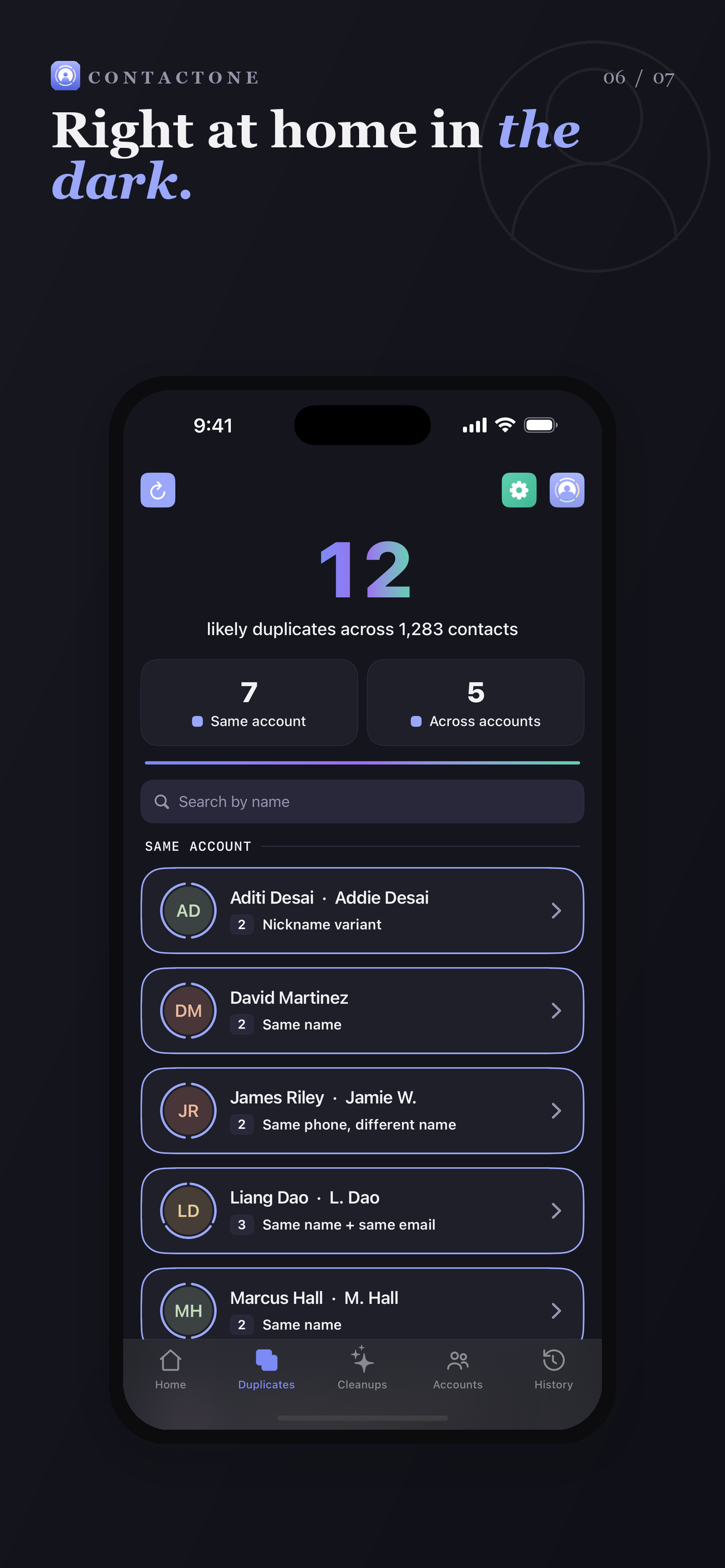 ContactOne: Perfect Contacts screenshot 6