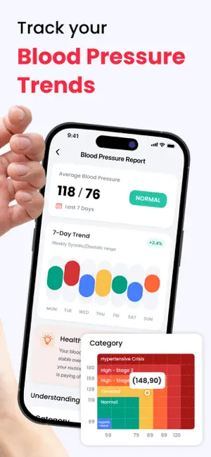 Pulse Now: Heart & BP Tracker iPhone screenshot 2