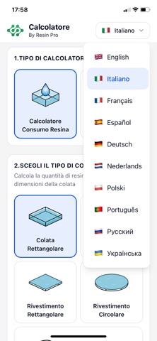 Resin Calculator by ResinPro iPhone screenshot