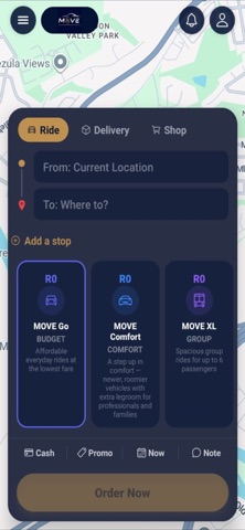 Move by legacy mobility iPhone screenshot