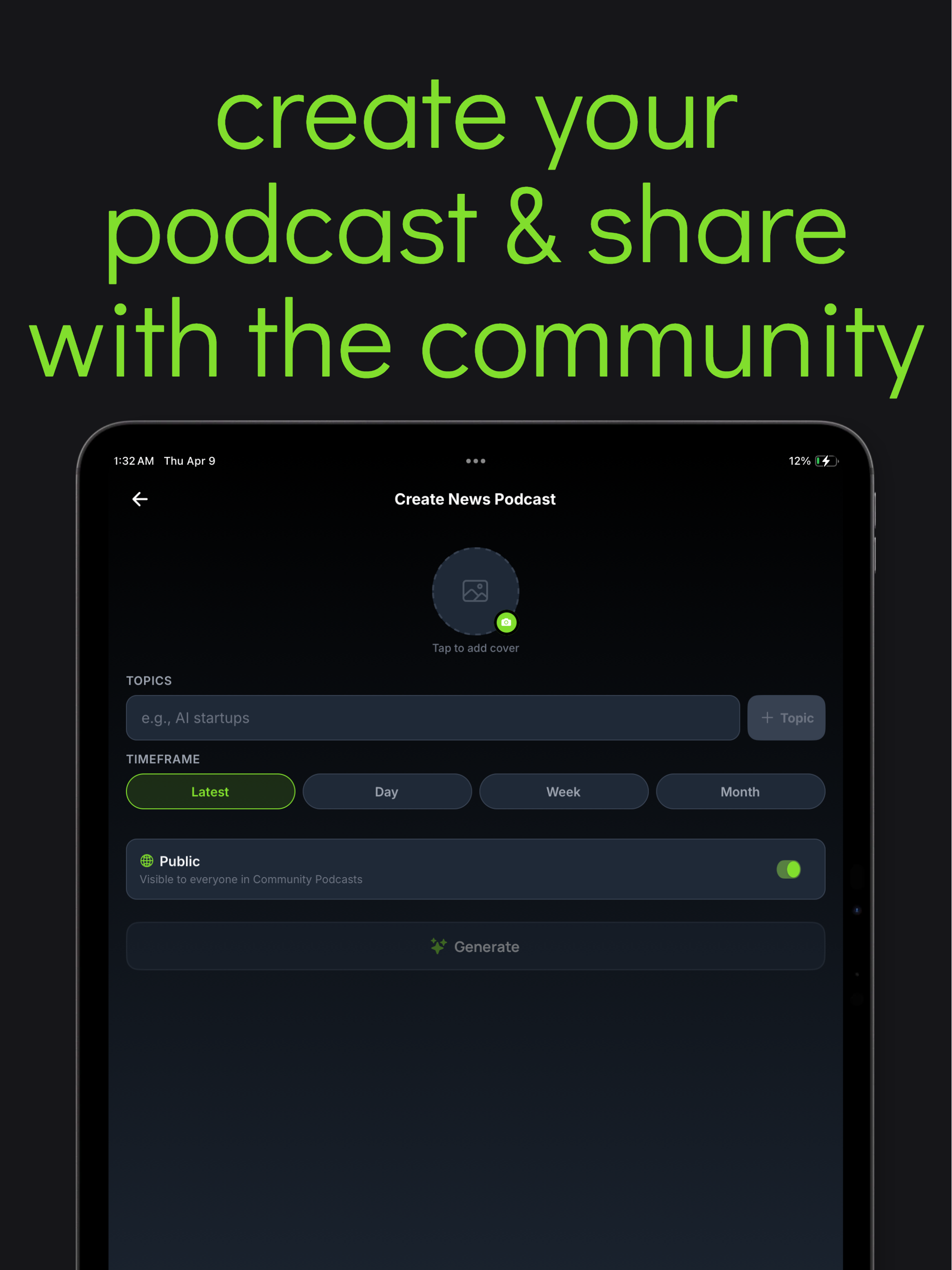 Podio: News Podcast Maker