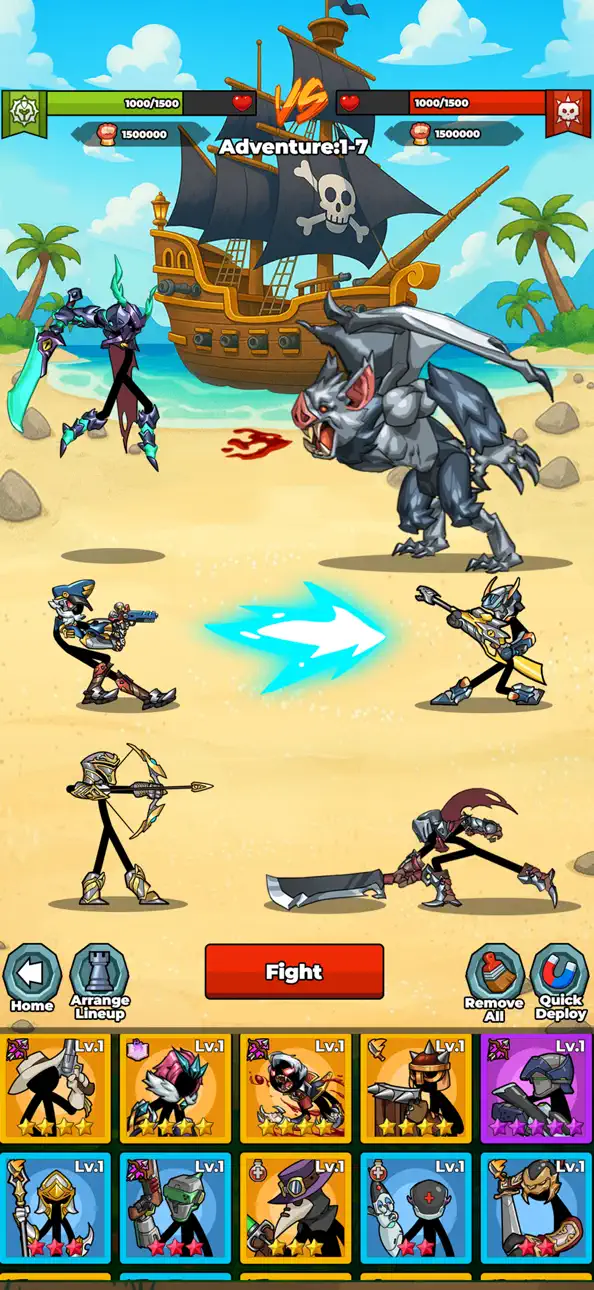 Eternal Line Heroes iOS Mod IPA screenshot 2 - iOS game interface