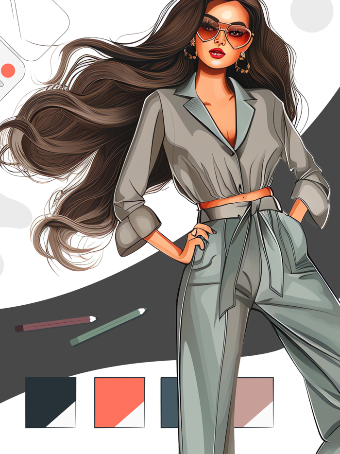 时尚设计服装草图