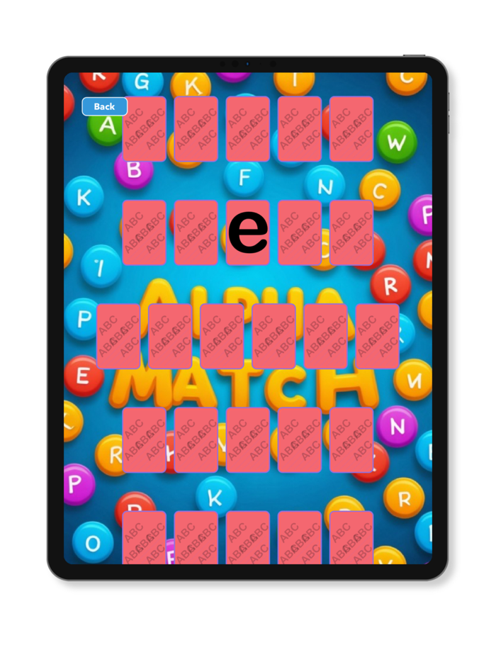 Alpha Match Memory Game