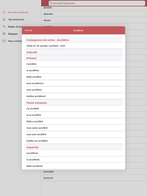 Screenshot #5 pour Conjugaisons française !