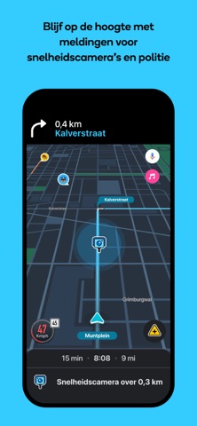 Waze-navigatie en live verkeer App Store preview screenshot 3
