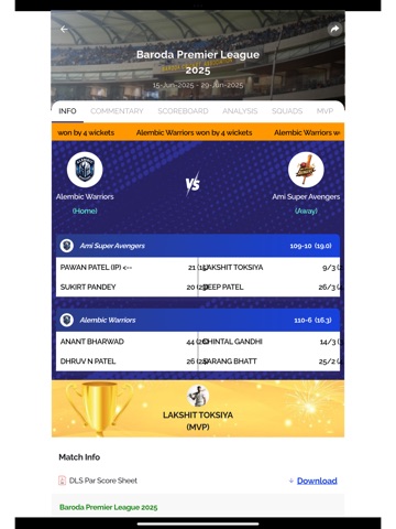 Baroda Cricket Association New iPad screenshot 3
