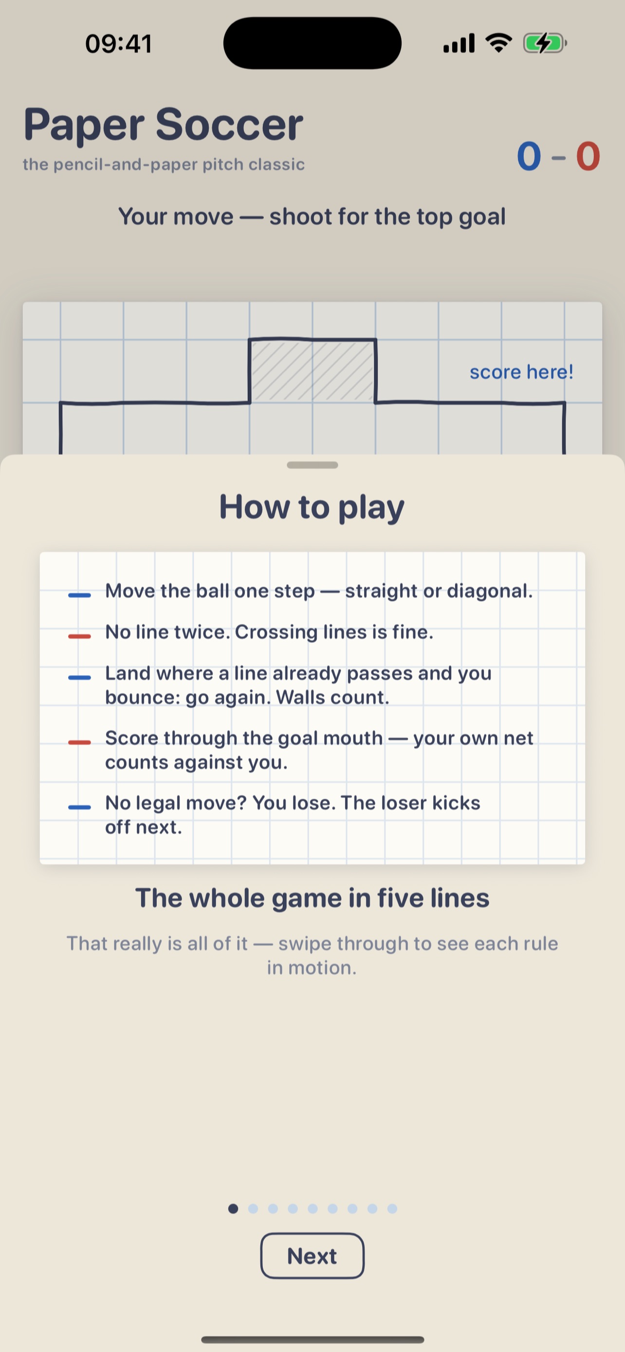 Screenshot 5 of Paper Soccer — Pitch Classic