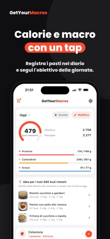GetYourMacros: Dieta e Spesa screenshot