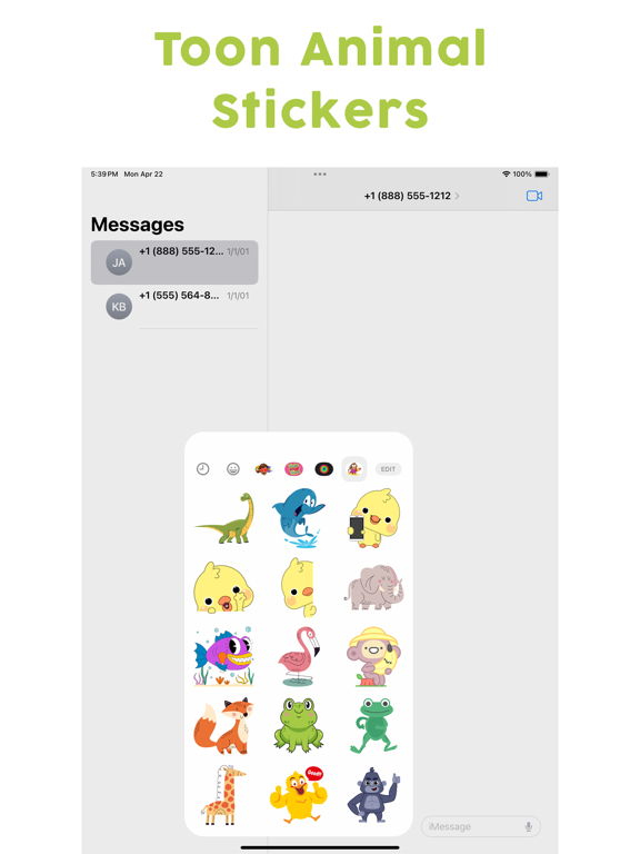 Screenshot #6 pour Toon Animal Stickers