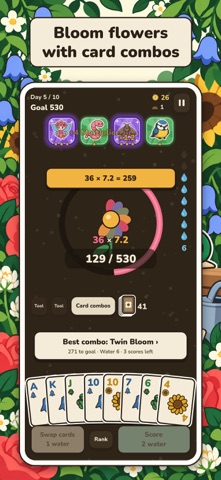Bloomhand: Poker Roguelike screenshot 1