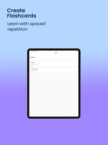 Spaced Repetition - Flashcards ipad screenshot 2