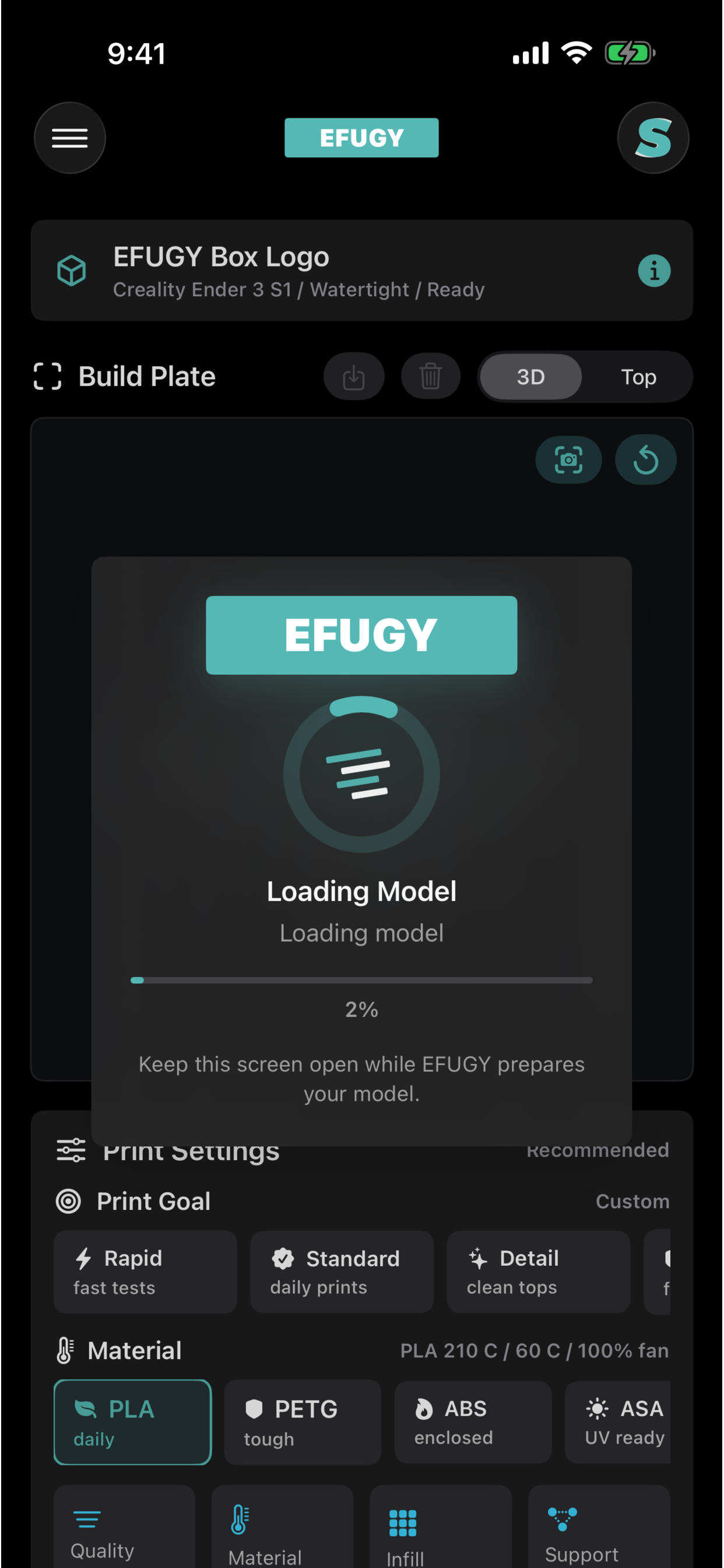 EFUGY 3D Slicer screenshot 3