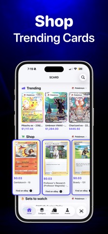 SCARD: TCG Card Value Scanner iPhone screenshot