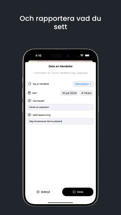 Stadsvakt: Händelser nära dig