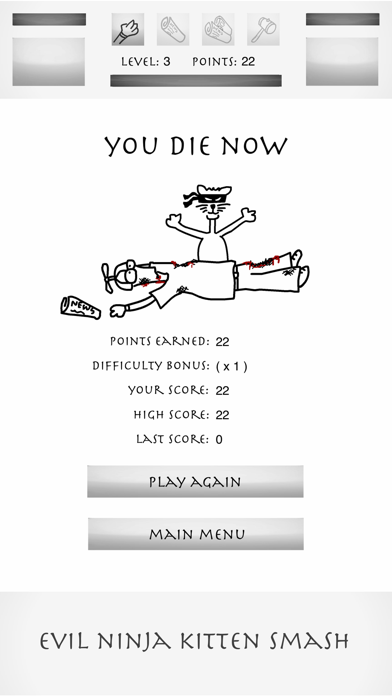 Evil Ninja Kitten Smash iPhone screenshot 2 - Entertainment app