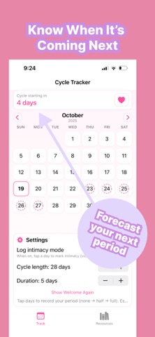 Period Calendar Cycle Tracker Screenshot 2 of 5