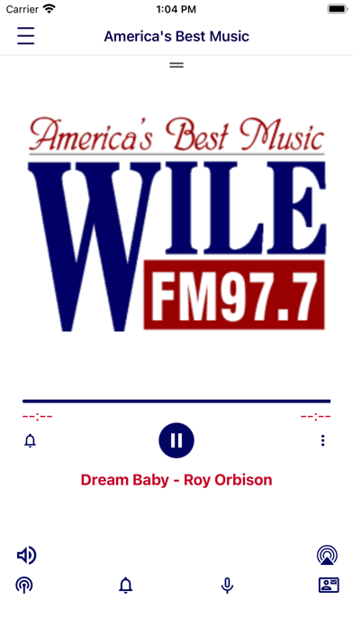 WILE 97.7FM Radio Screenshot