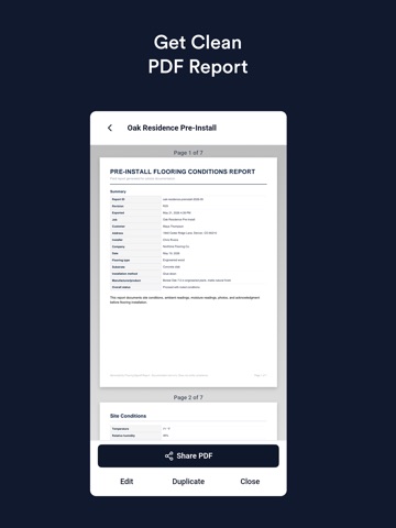 Flooring Signoff Report iPad screenshot